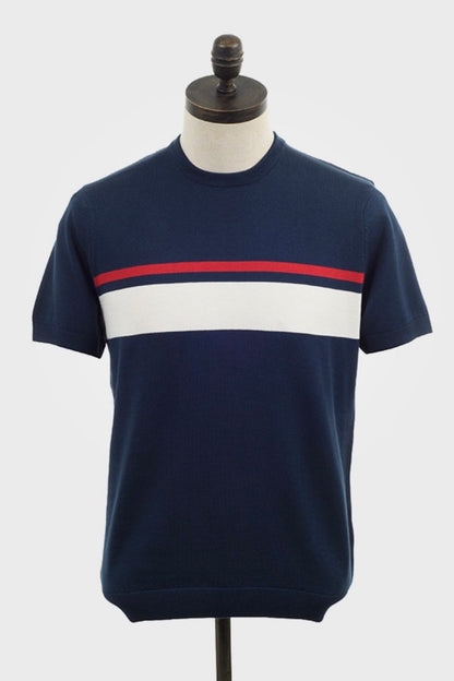 Charlton Navy - Knitted Crew Neck