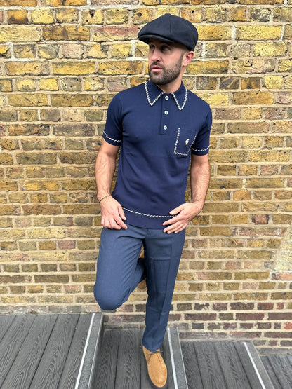 Archive Routledge Navy - Polo Knit