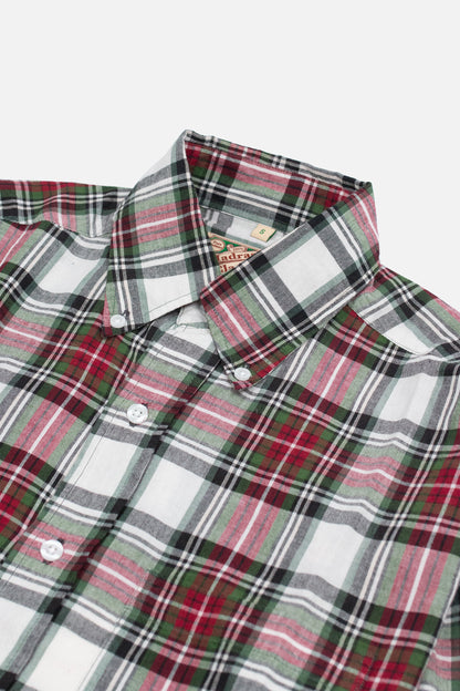 Haywood Madras White/Forest Green/Cherry Red Check - Shirt