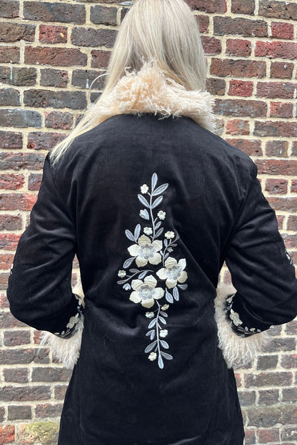 Penny Lane Fur Collar Midnight - Coat