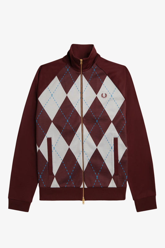 J1319 Argyle Oxblood - Track Jacket