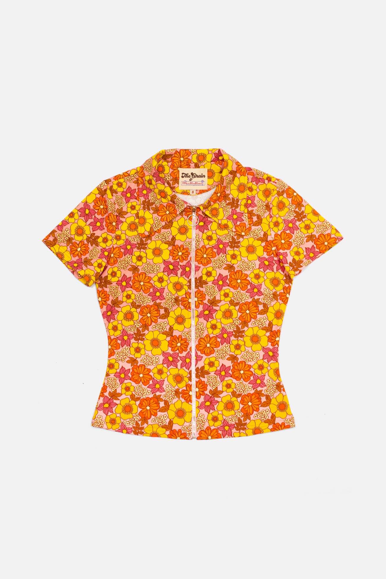 Exclusive 'Jagger' Dagger Collar Love Grows Pink - S/S - Shirt