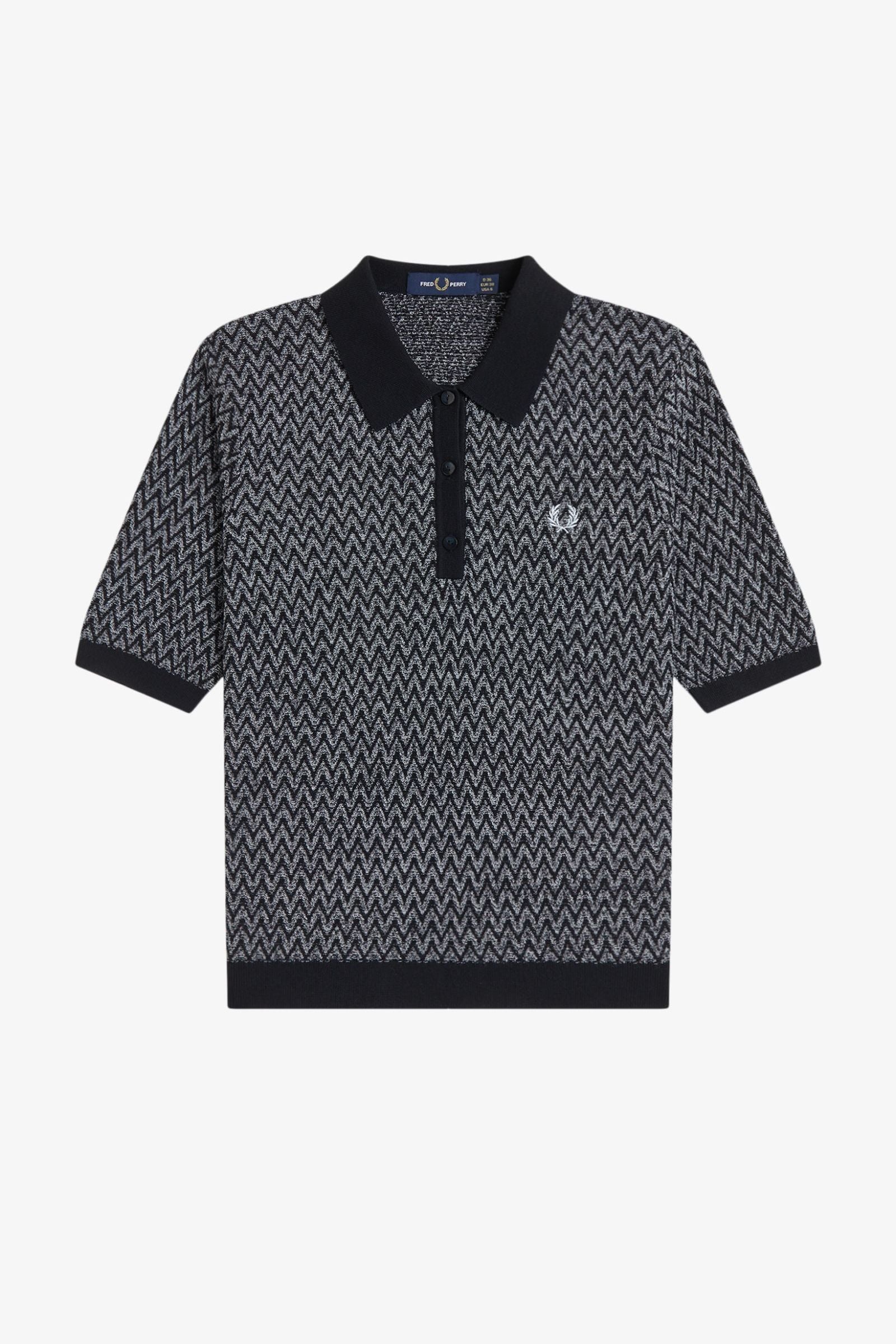 K2130 Textured Black - Knitted Shirt