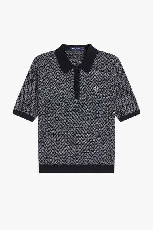 K2130 Textured Black - Knitted Shirt
