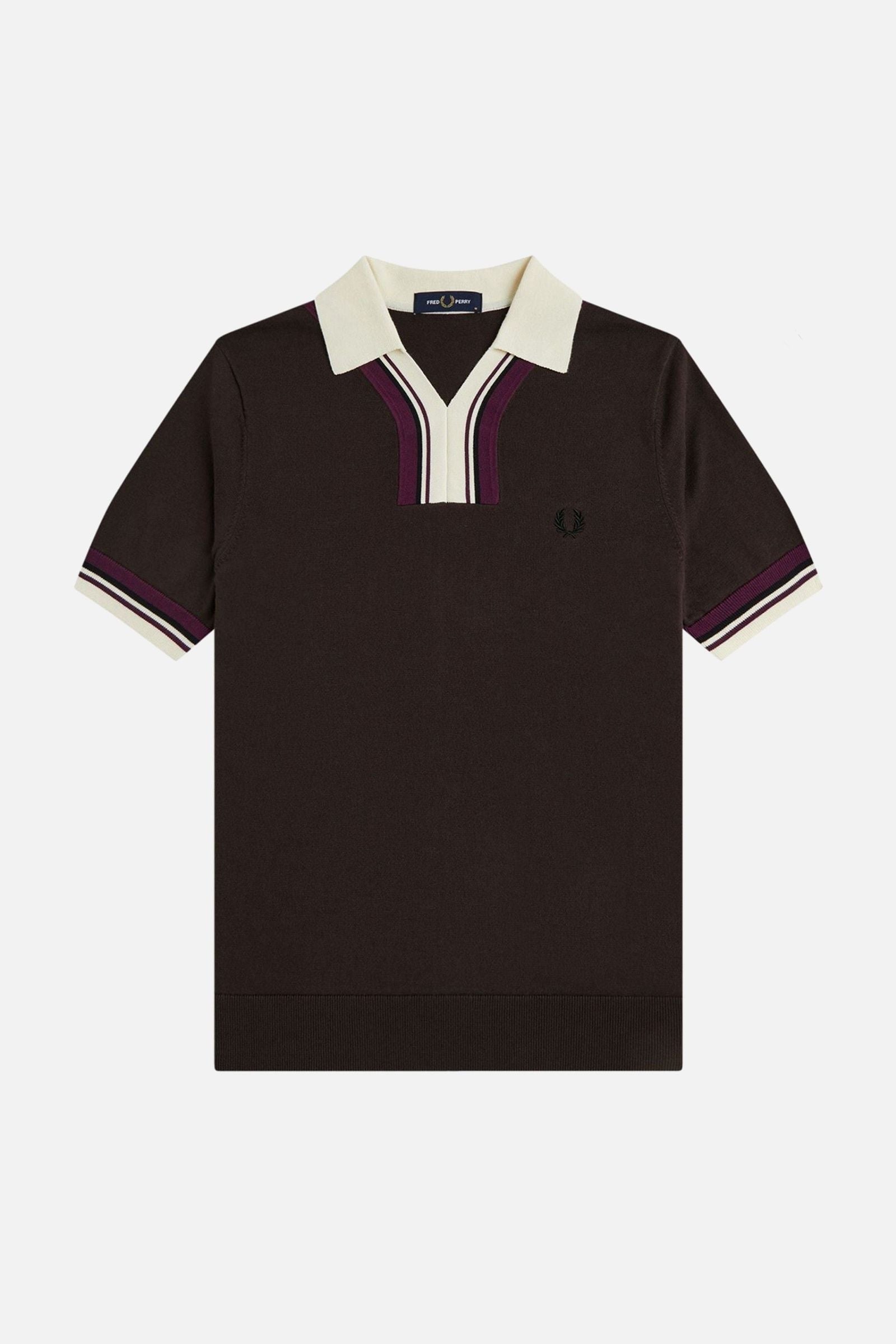 K3313 Rich Brown - Knitted T-shirt