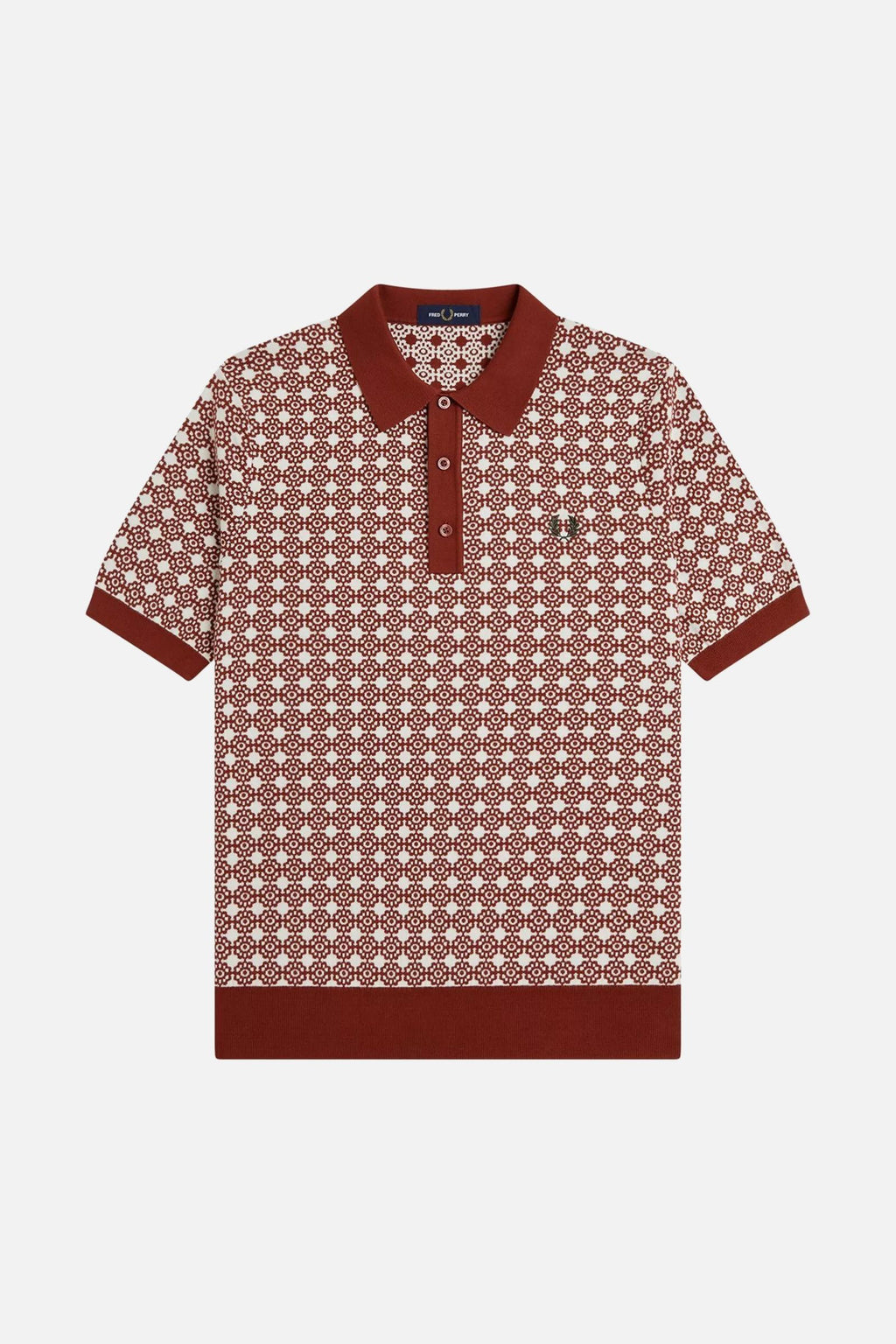 K3305 Floral Jacquard Brandy - Polo