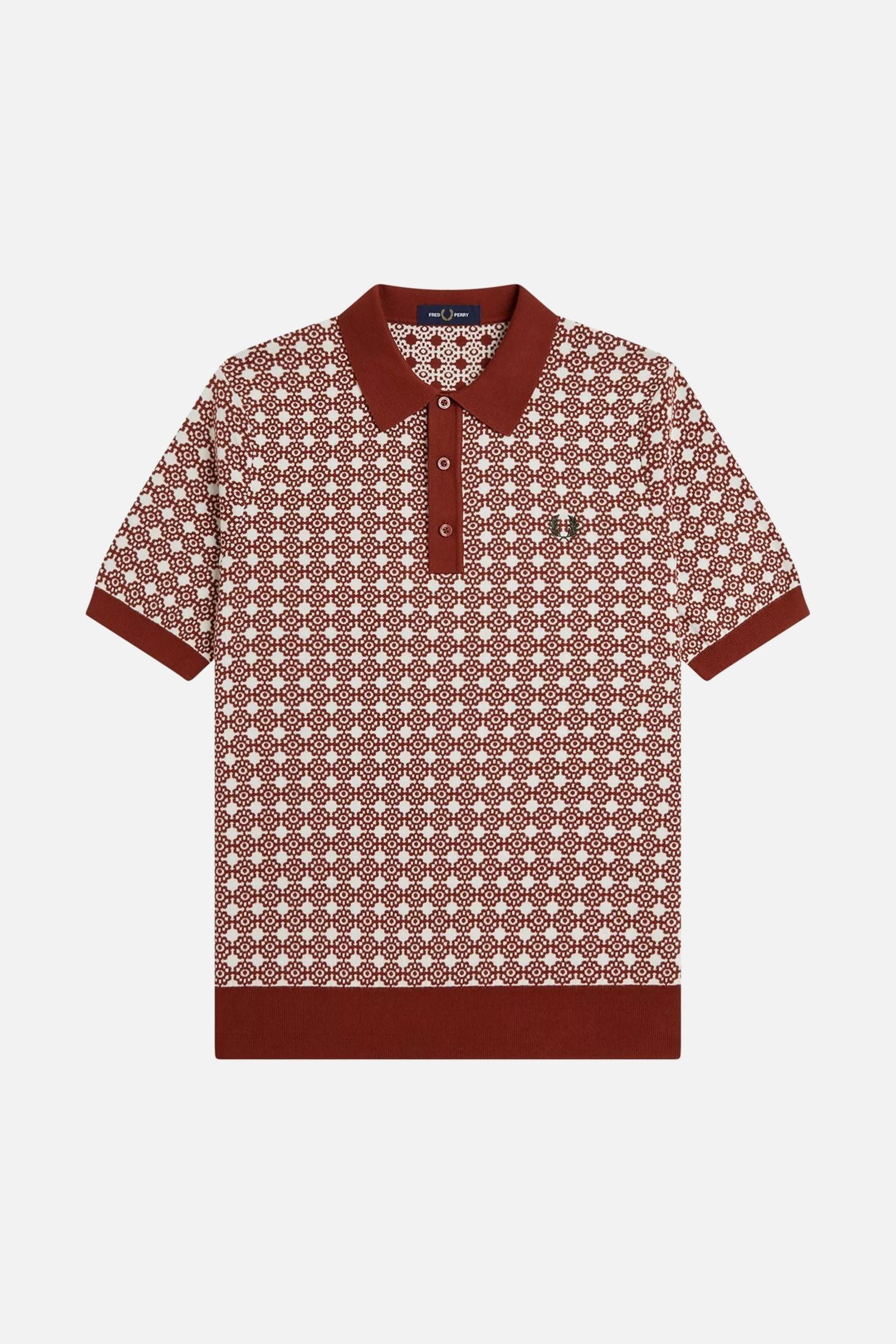 K3305 Floral Jacquard Brandy - Polo