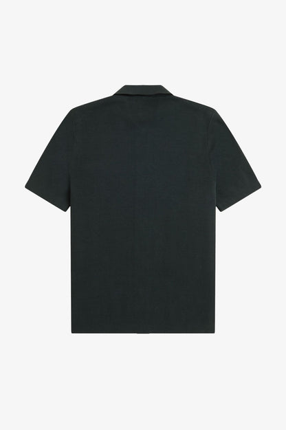 K9727 Night Green Knitted Button Through - Shirt