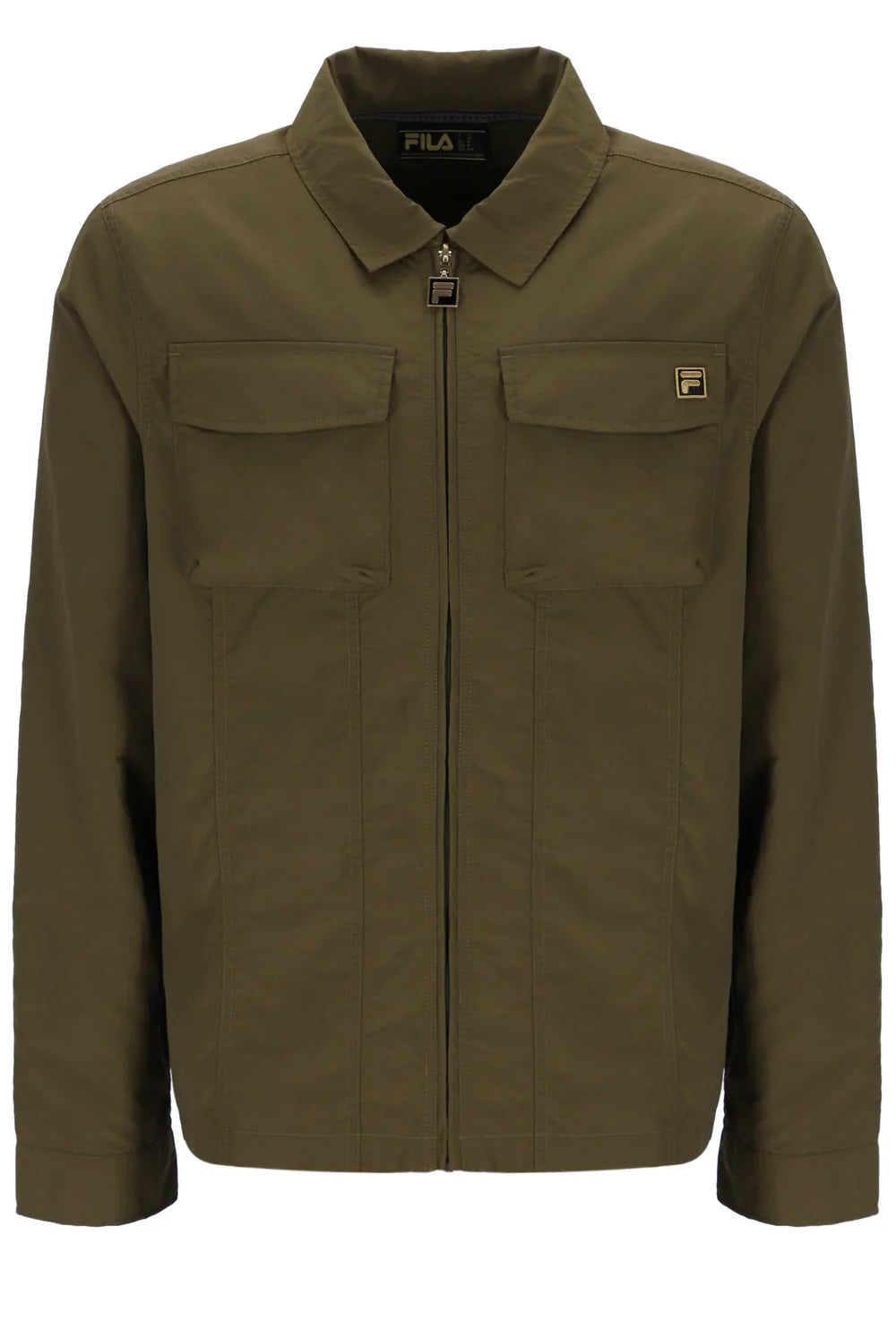 Kasa Zip Through Dark Olive - Overshirt