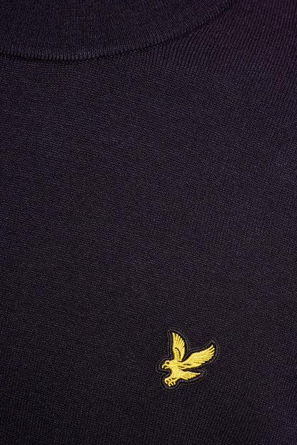 Relaxed Fit Dark Navy Mock Neck - Jumper