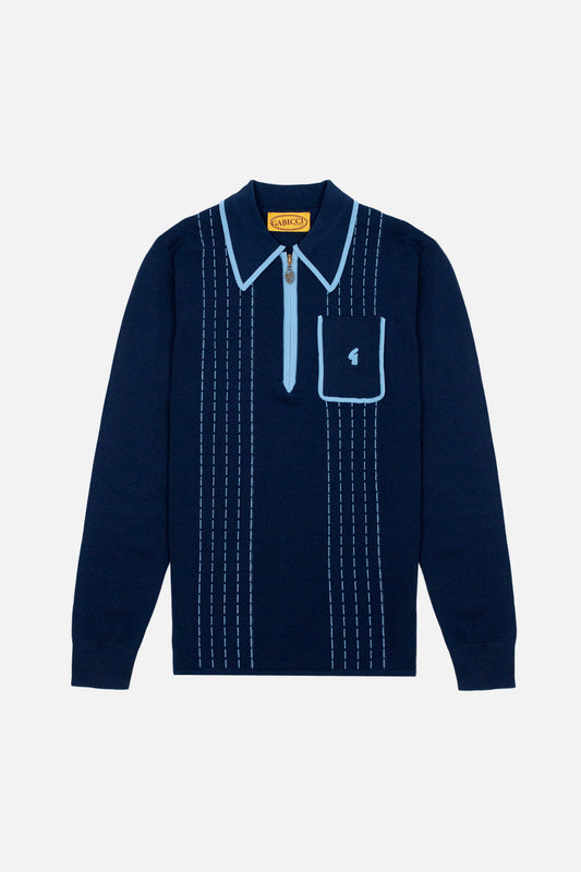 Archive Darron Navy - Polo Knit