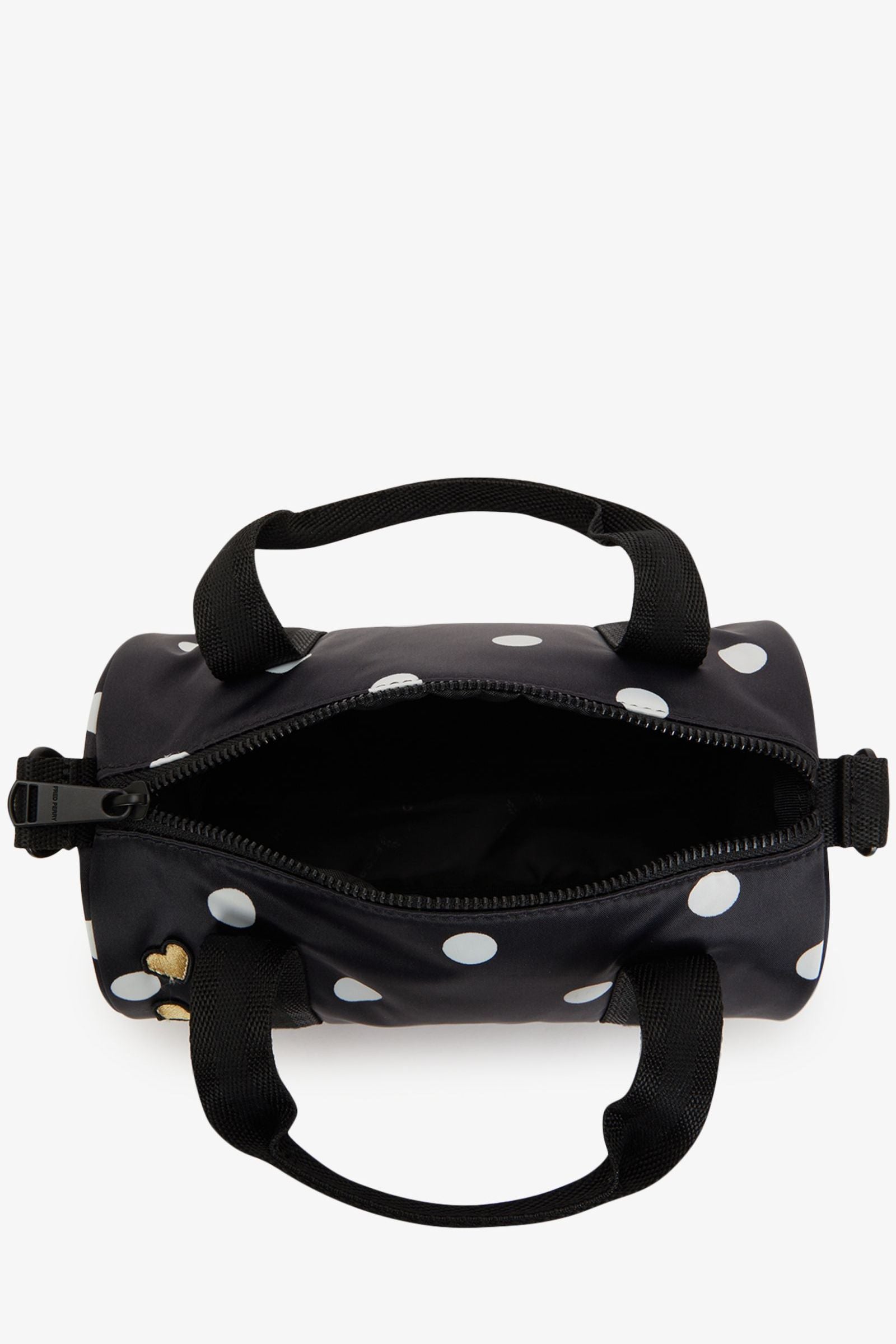 L3346 Amy Winehouse Polka Dot Black - Mini Barrel Bag
