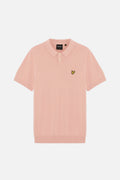 Cotton Short Sleeve Pink Grapefruit - Knitted Polo