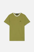 Ringer Cotton Crew Neck T-Shirt