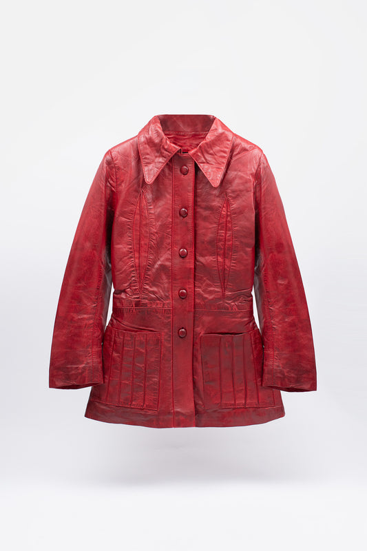 The "Avery" Oxblood Leather - Jacket