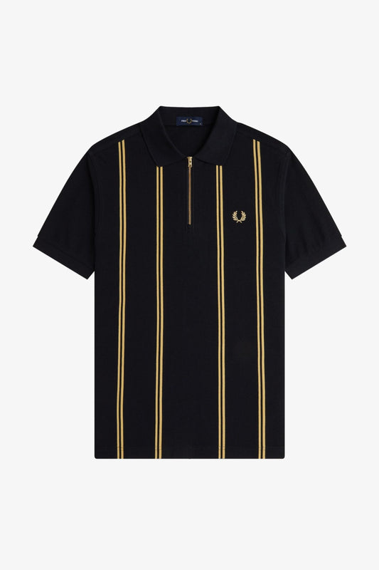 M2419 Vertical Stripe Black / Champagne - Polo