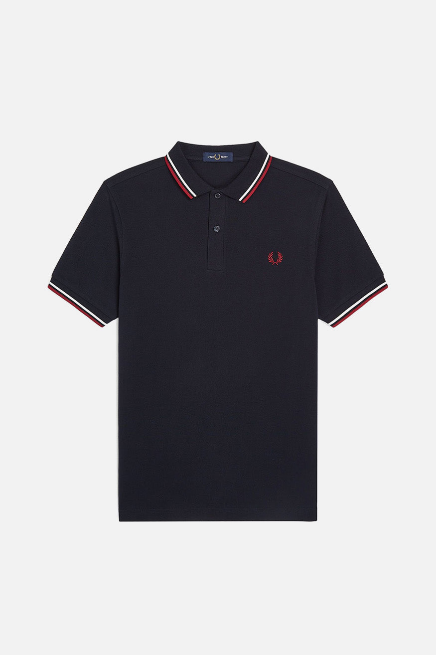M3600 Navy / Snow White / Burnt Red - Polo