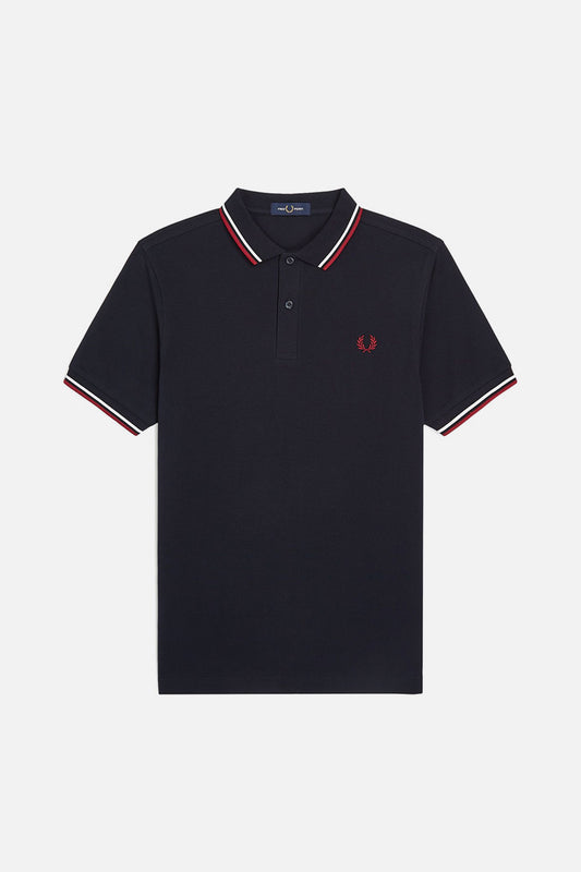 M3600 Navy / Snow White / Burnt Red - Polo