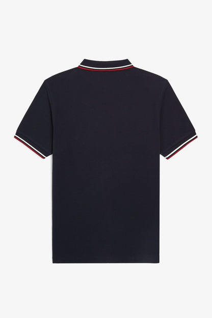 M3600 Navy / Snow White / Burnt Red Twin Tipped - Polo