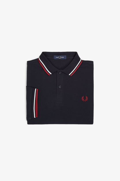M3600 Navy / Snow White / Burnt Red Twin Tipped - Polo