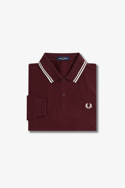 M3636 Oxblood / Ecru / Ecru - L/S Polo