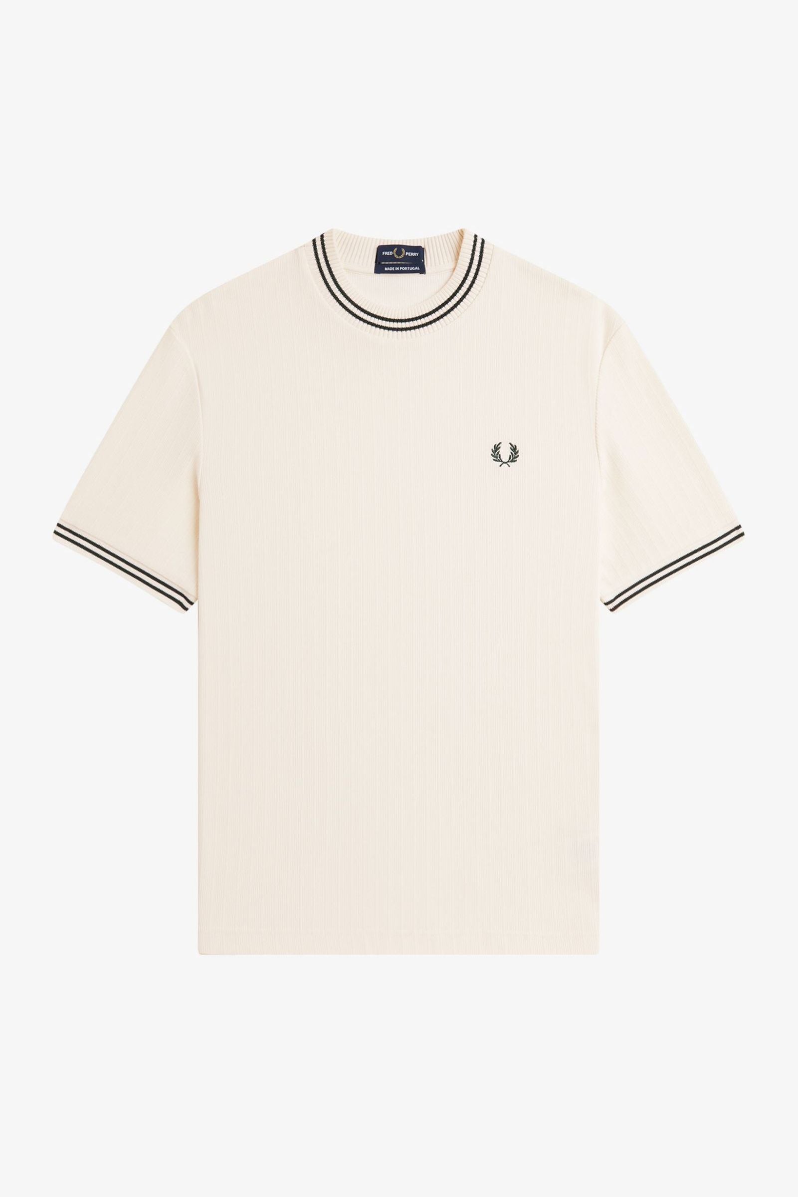 M8679 Ribbed Jersey Ecru - T-shirt