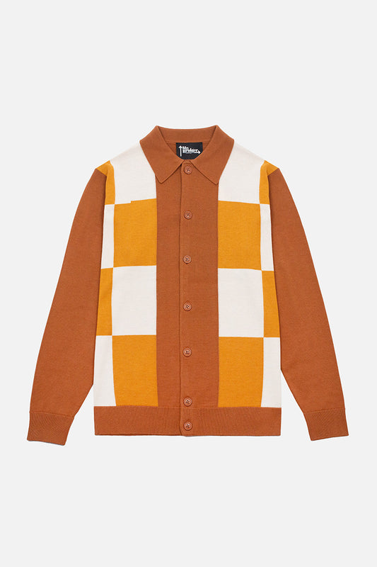 Crown Walnut & Peach - Polo Knit