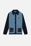 Exclusive Norman Navy Geometric Button Through - Cardi
