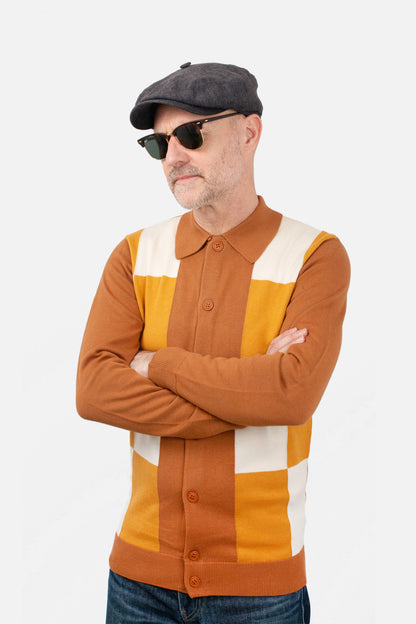 Crown Walnut & Peach - Polo Knit