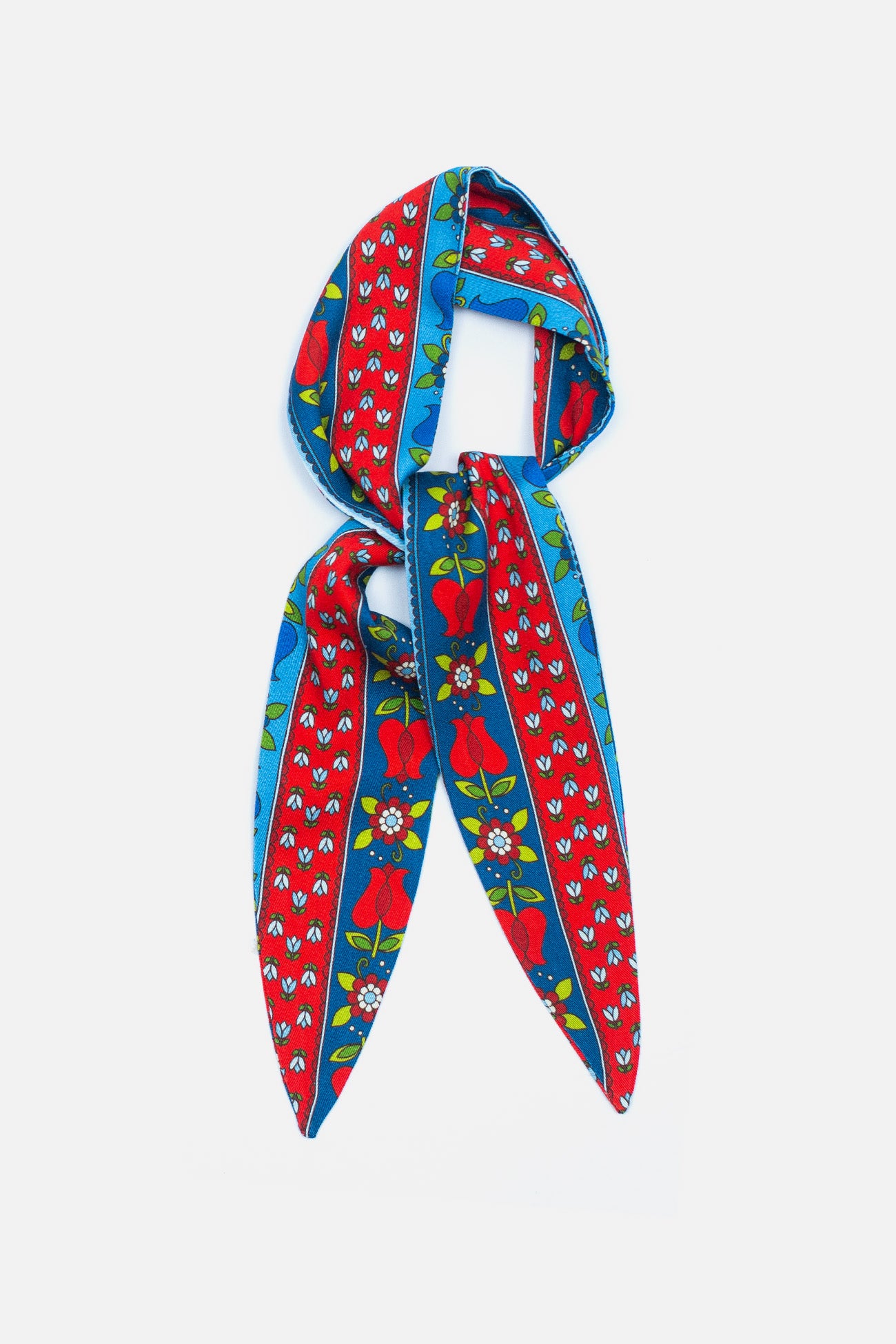 Exclusive 'Dolly' Tulip Stripe Blue - Scarf