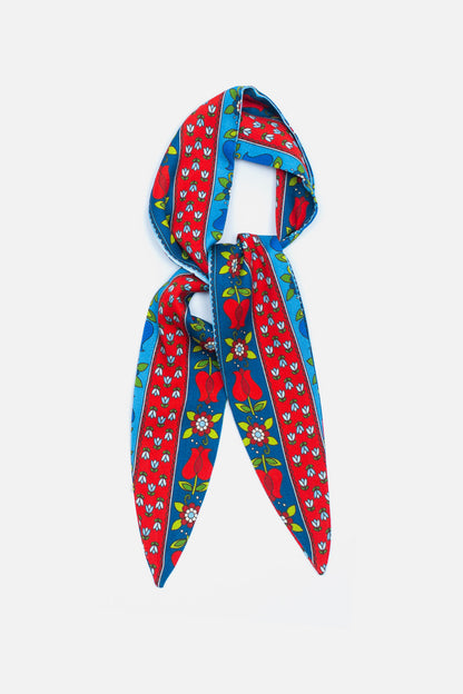 Exclusive 'Dolly' Tulip Stripe Blue - Scarf