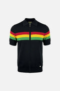 Stripe Zip Fine Gauge - Cardi
