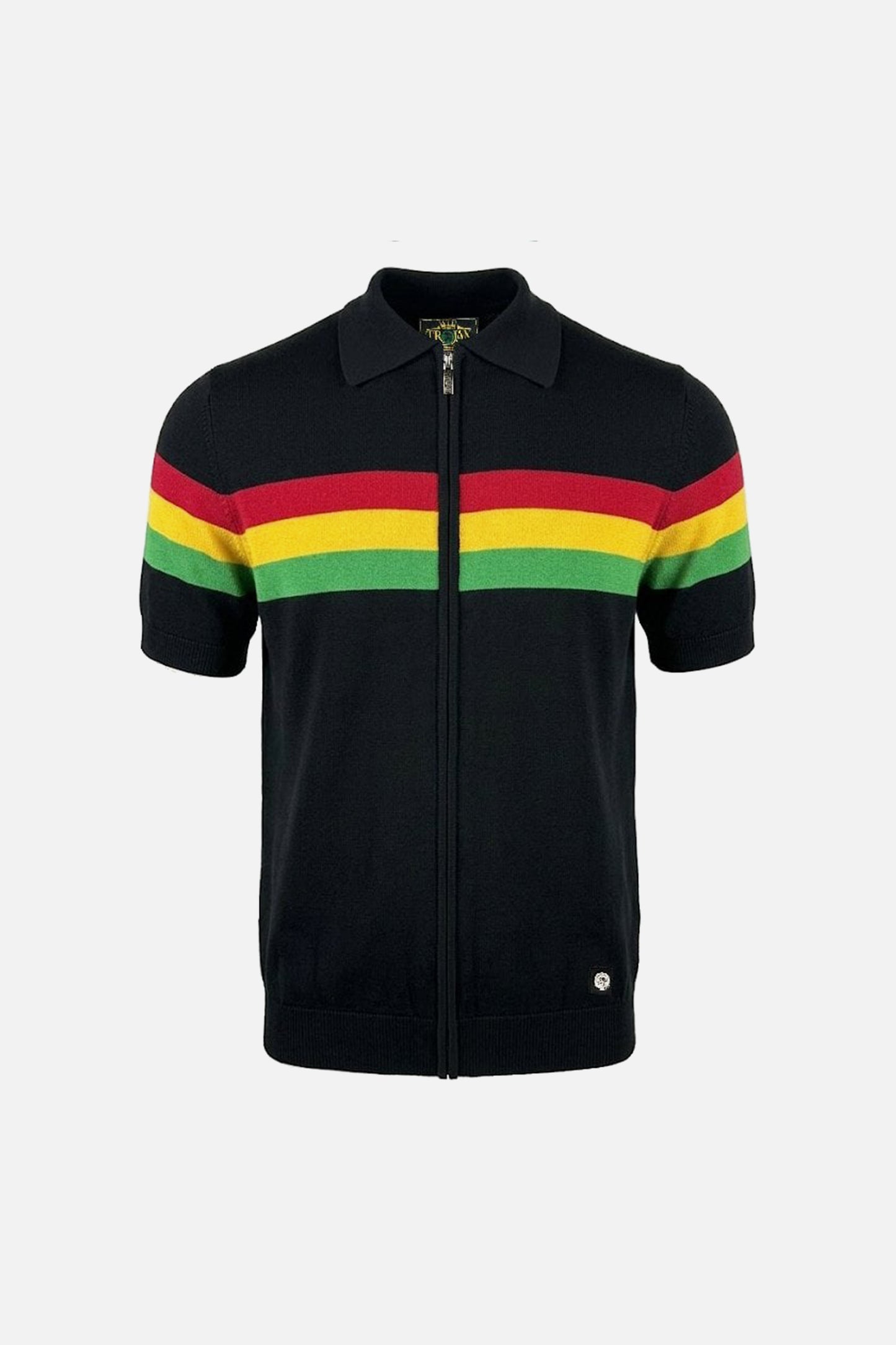 Stripe Zip Fine Gauge - Cardi