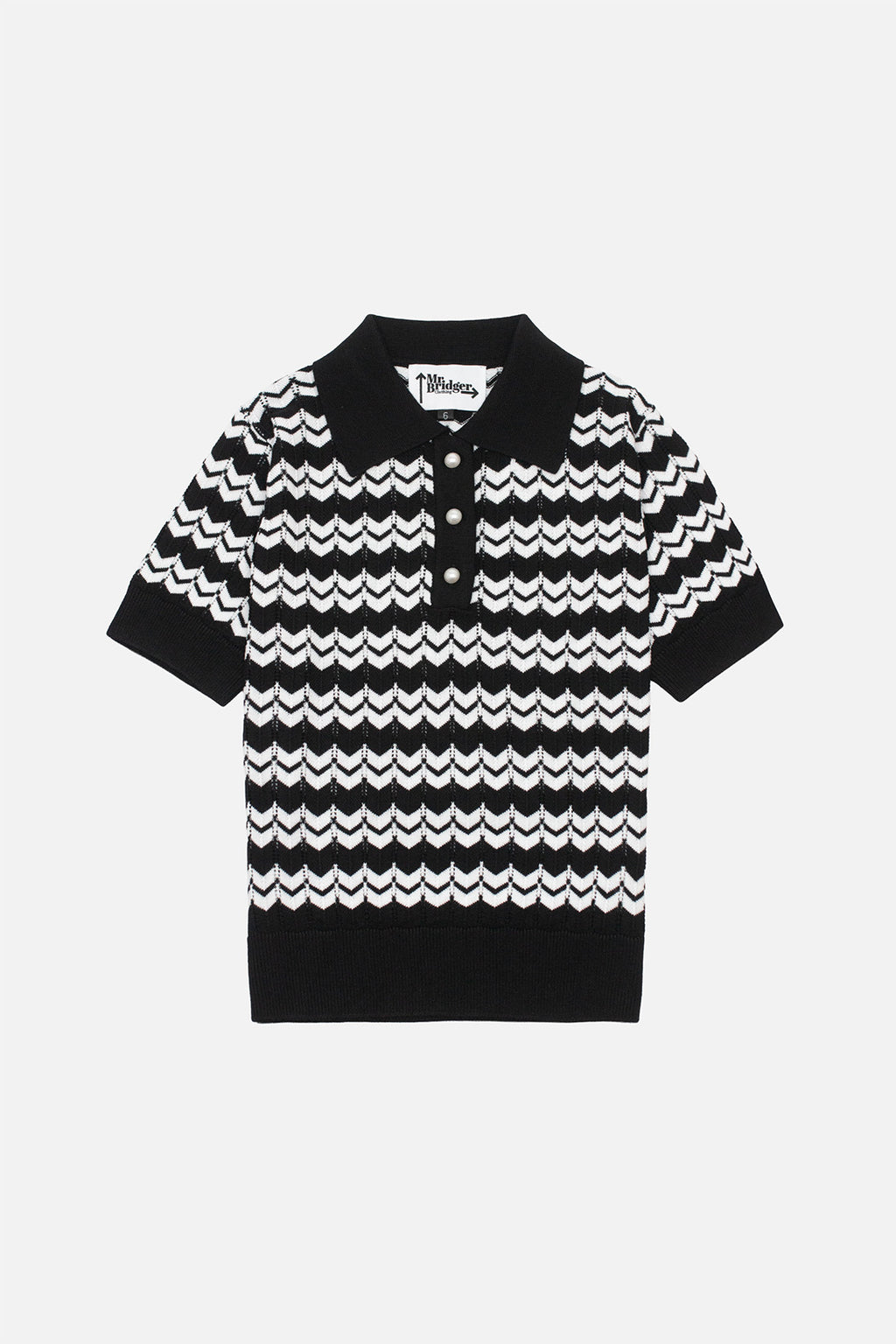 Supremes Fine Gauge Black - Polo Knit