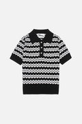 Supremes Fine Gauge Black - Polo Knit