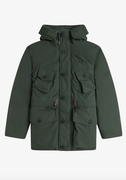 J1315 Court Green Patch Pocket Puffer - Jacket