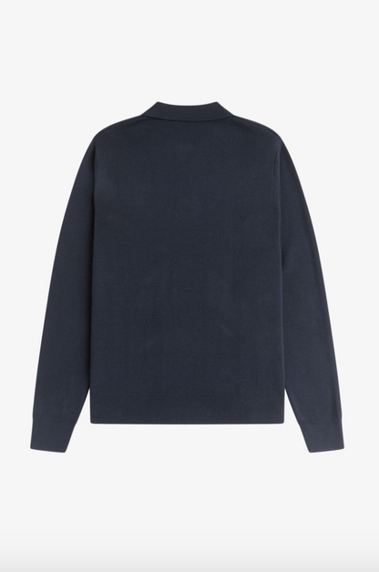 K1555 Navy Tonal Stripe Knitted L/S - Shirt
