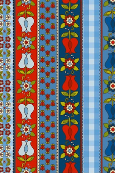 Exclusive 'Dolly' Tulip Stripe Blue - Scarf