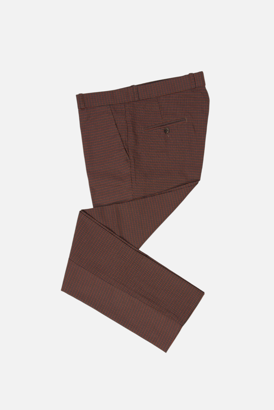 Sta Press Brown Micro Tartan - Trousers