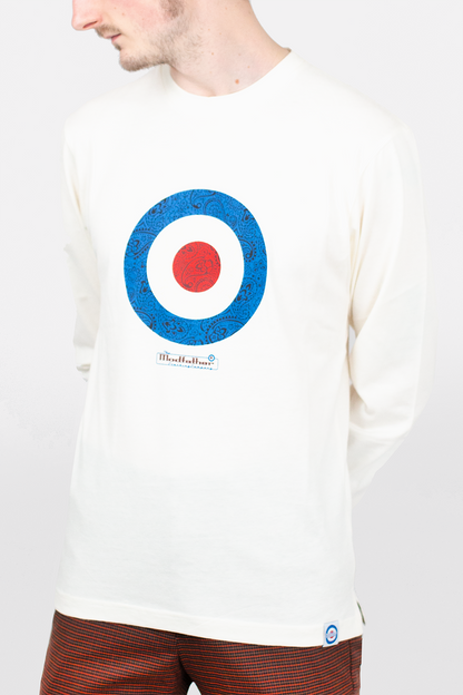 Paisley Target Ecru L/S - T-Shirt