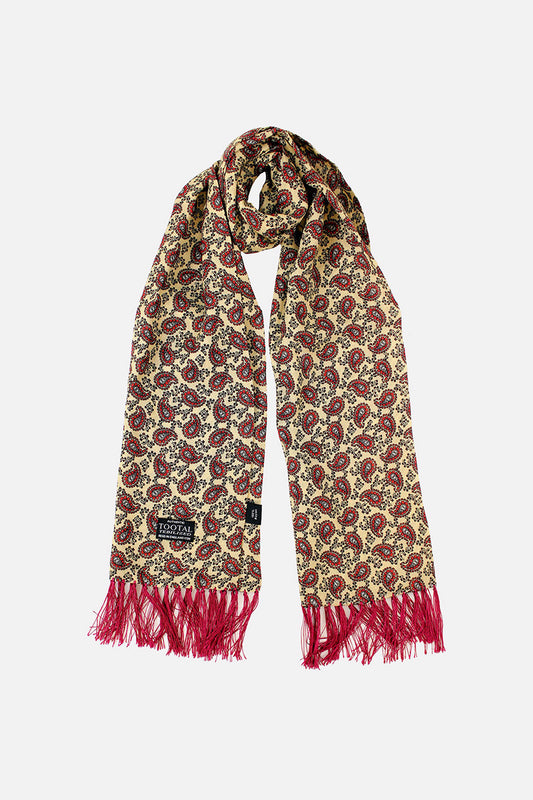 Red and Cream Paisley - Rayon Scarf