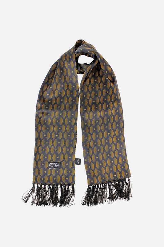 Black and Gold Vinyl Print - Silk Scarf