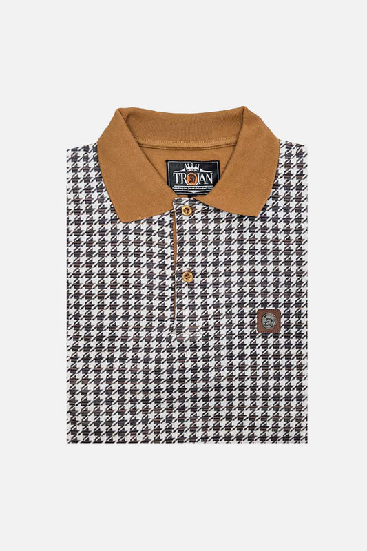 TR/9020 Tan Houndstooth - Polo