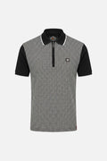 TR/9125 Mono Houndstooth Zip - Polo