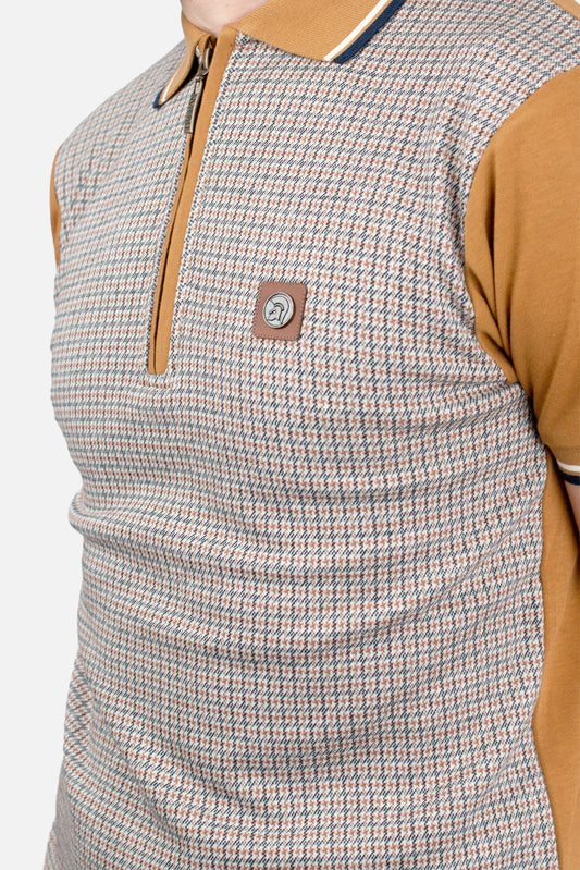 Mini Houndstooth Tan - Polo