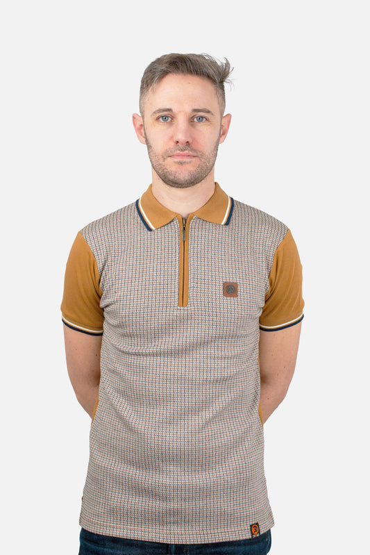 Mini Houndstooth Tan - Polo
