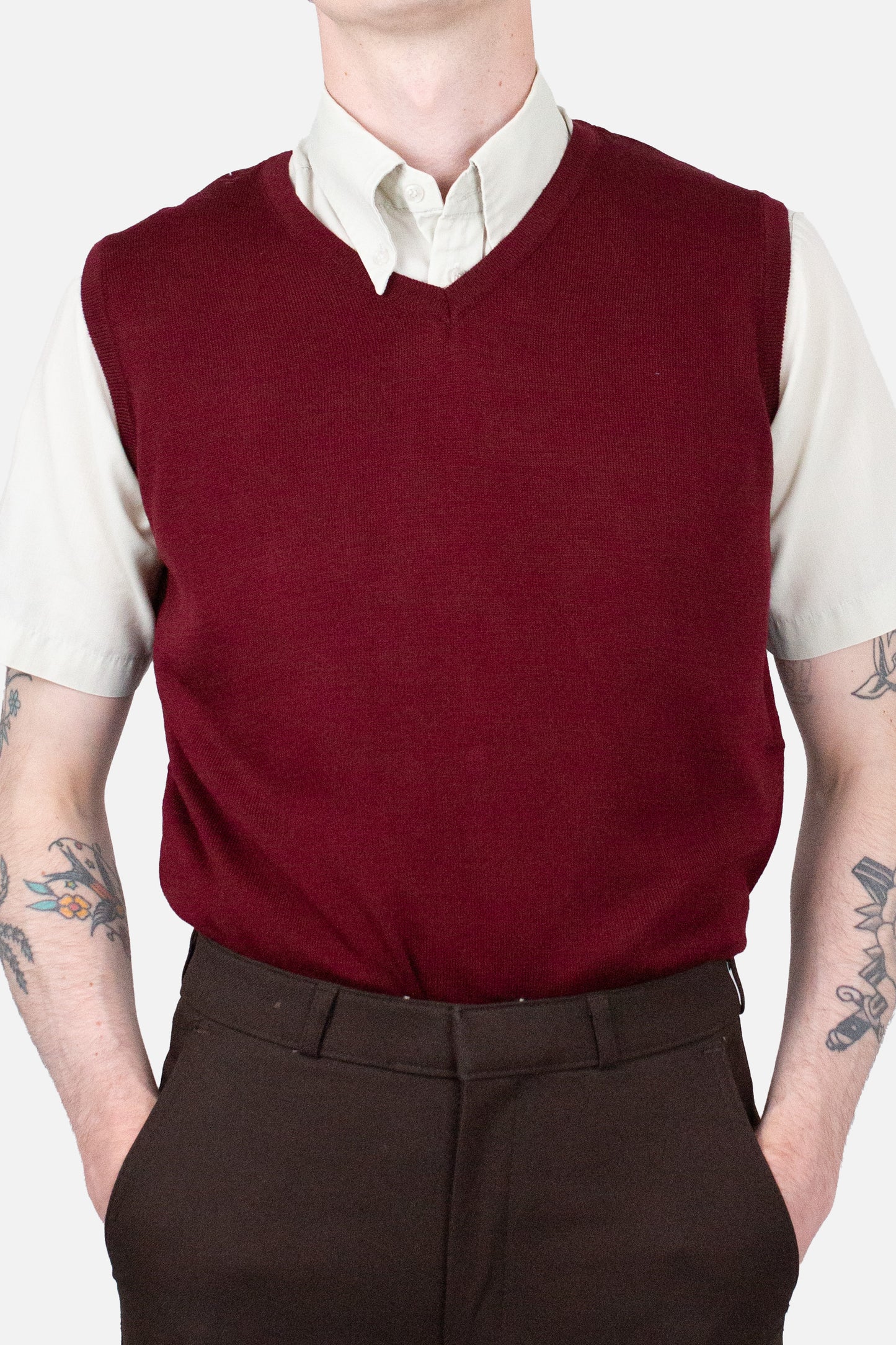Knitted Burgundy - Tank Top