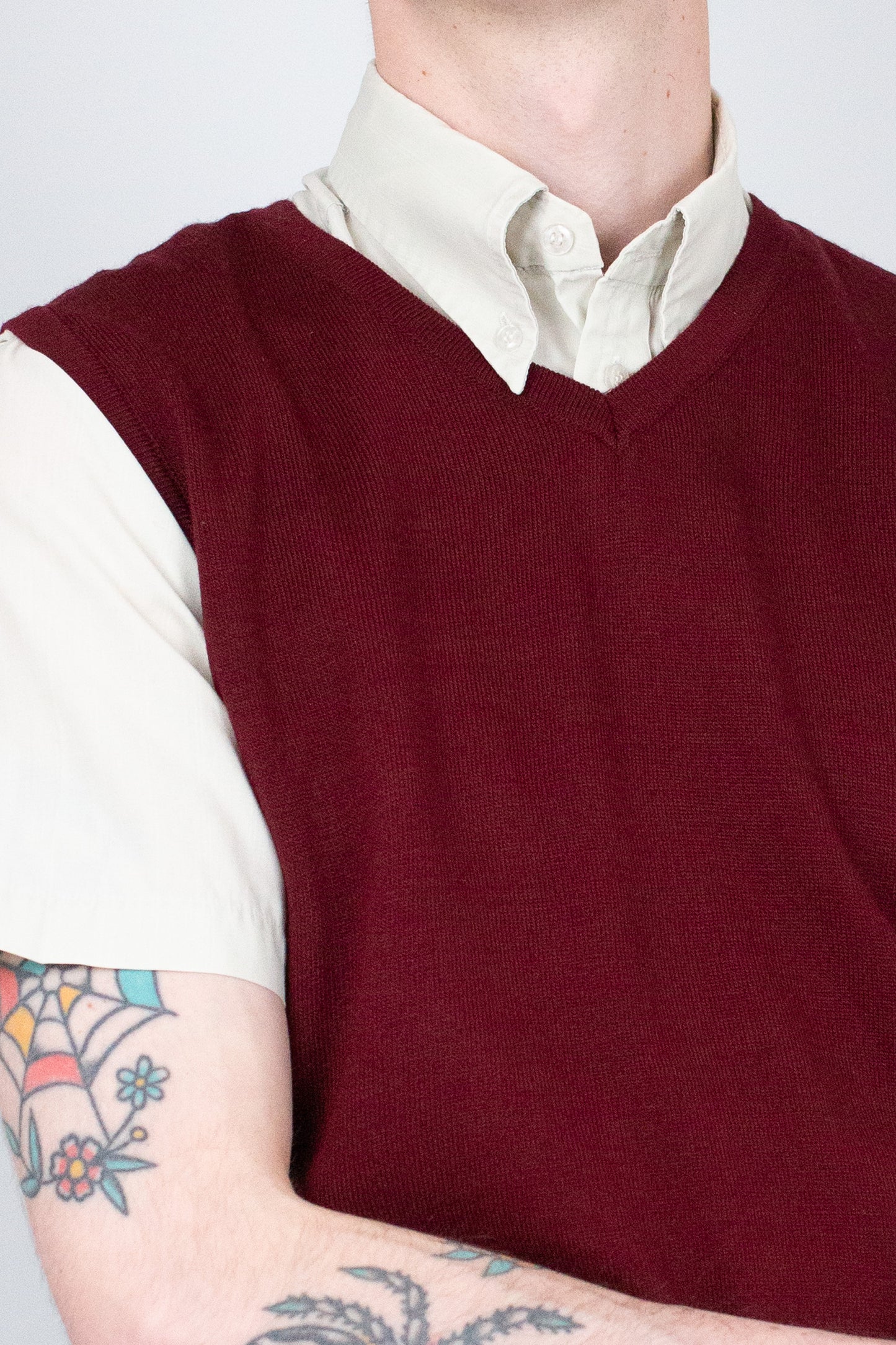 Knitted Burgundy - Tank Top