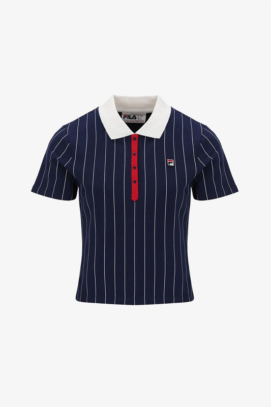 BB1 Women's Classic Vintage Striped 410 Fila Navy - Polo