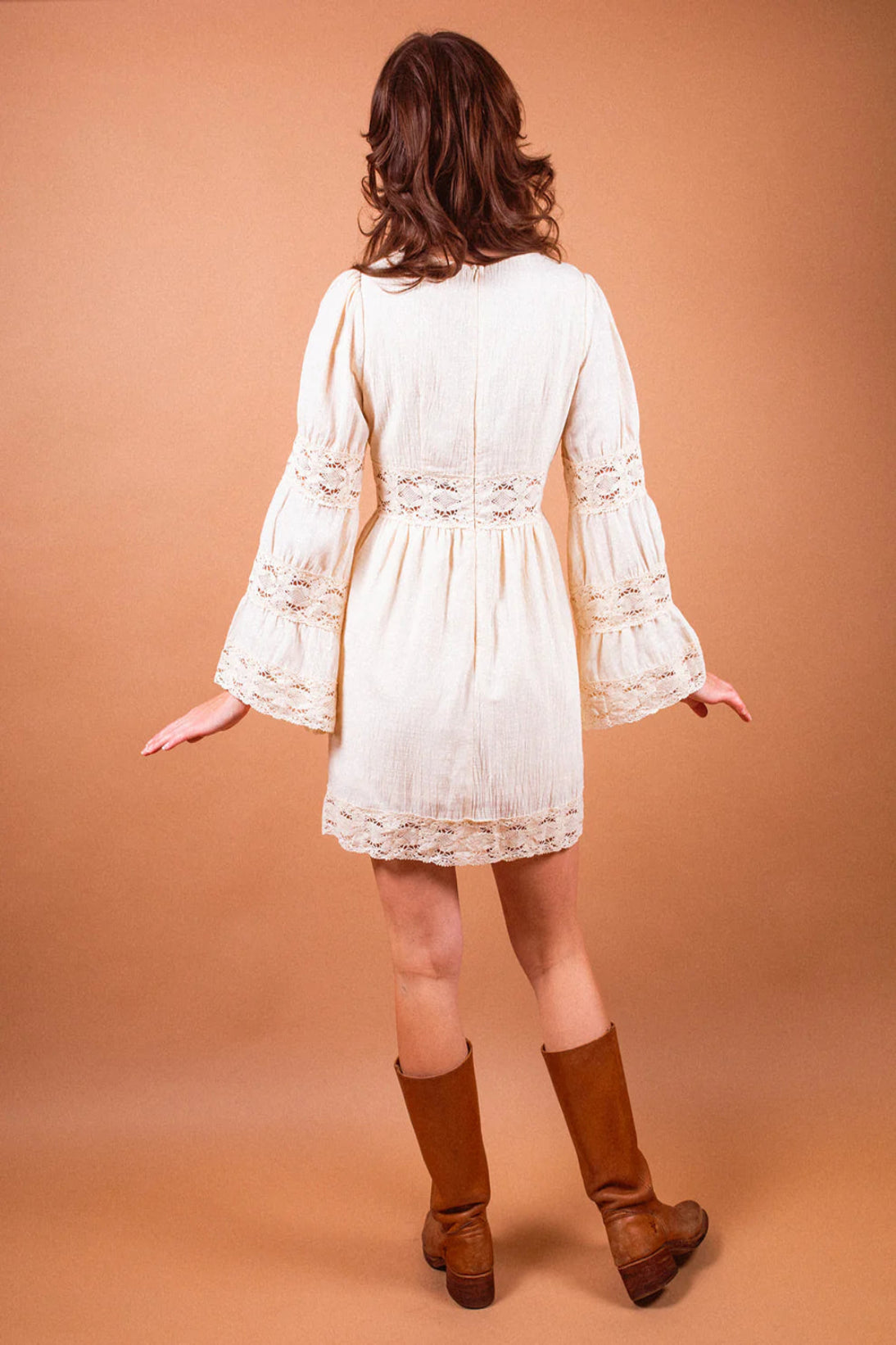 Honey Cotton Flower Lace Cream - Dress